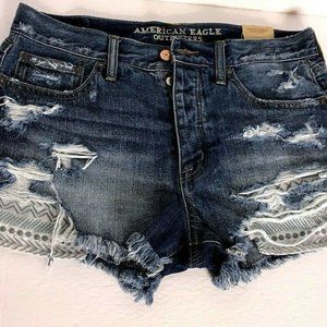 American Eagle Vintage Hi Rise Festival Shorts